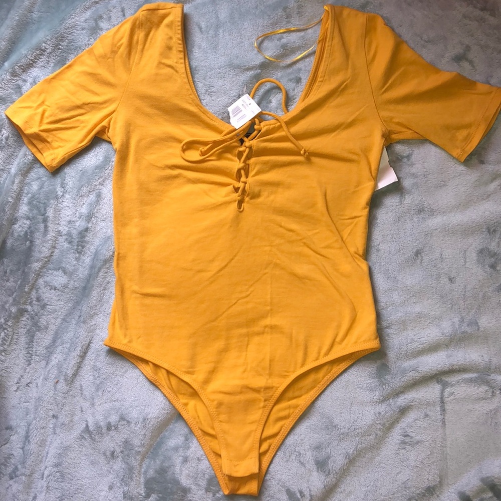 Mustard body suit